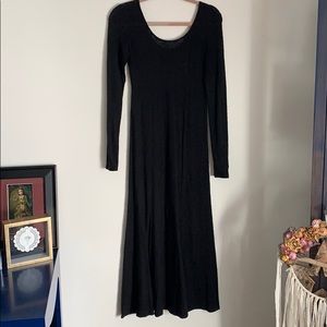 Free People Black Knit Maxi Dress size S